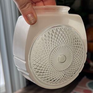 Art Deco Atomic Clear Milk Glass Style Lamp Shade Light Fixture Bathroom Sconce